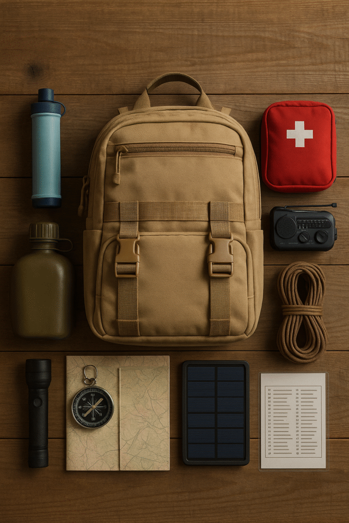 Image showing prepping supplies laid out on a table